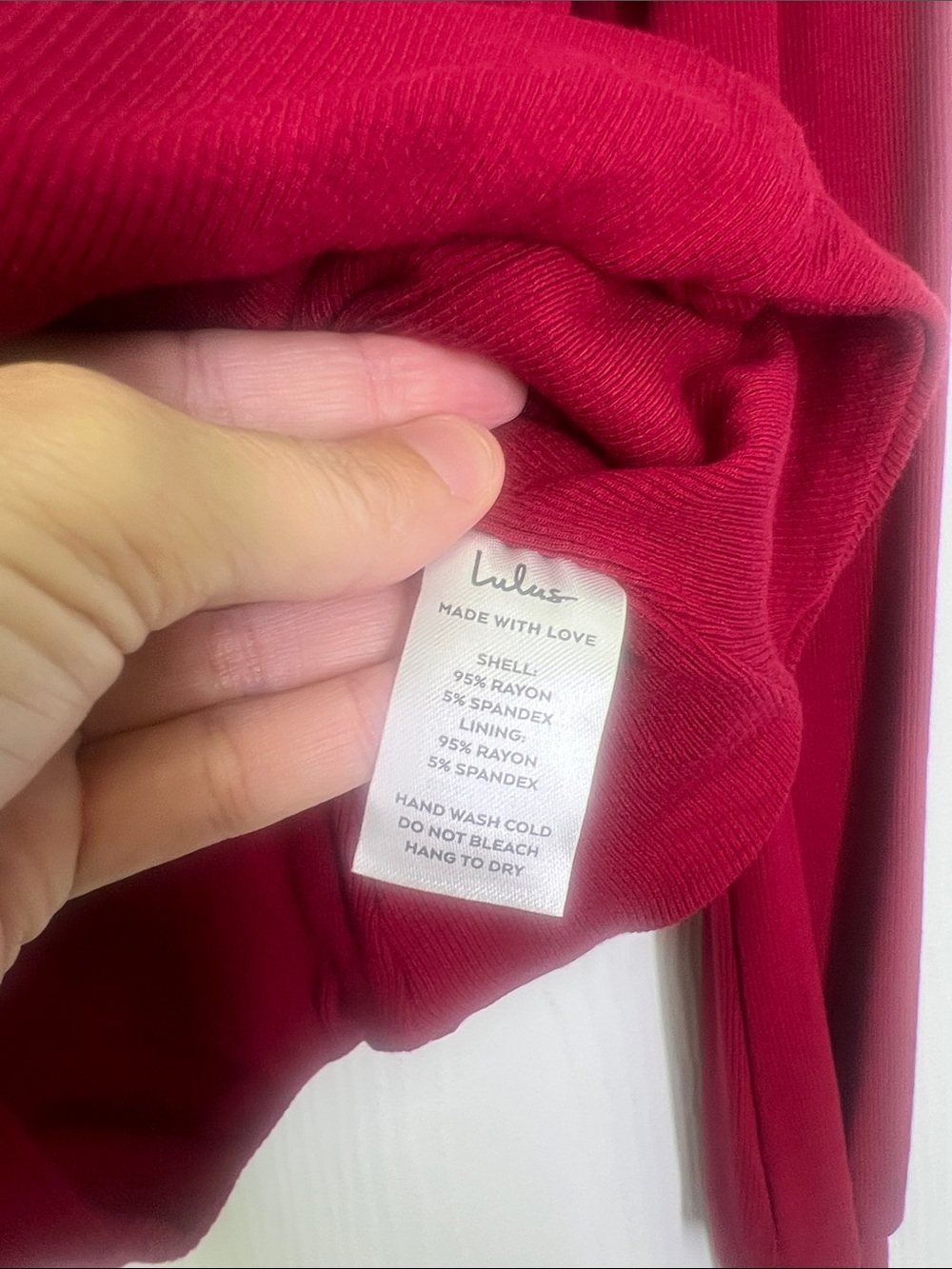 Lulus - NWT Flirt For Fun Wine Red Long Sleeve Ribbed Bodysuit Size Small - Picture 10 of 11